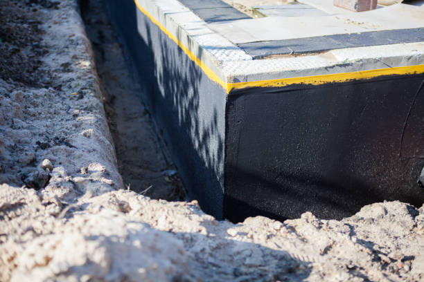 Residential Interior Drainage System installation at a Belmore, OH home by SJ Waterproofing Pros